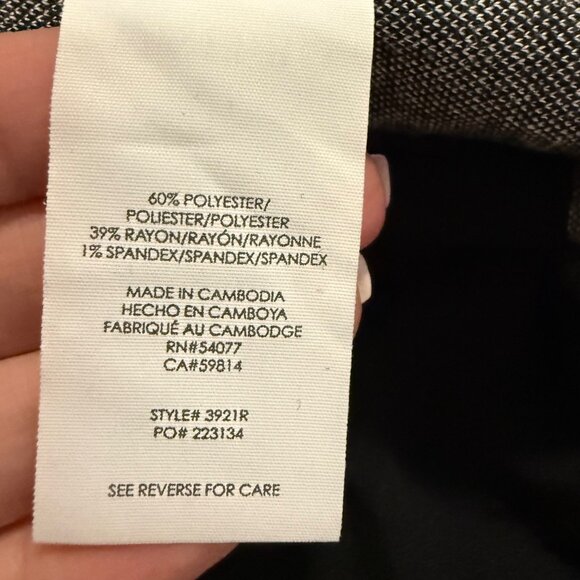 Cabi Women's Black‎ and White Houndstooth Wide Leg Pants Size 4 - Picture 6 of 9